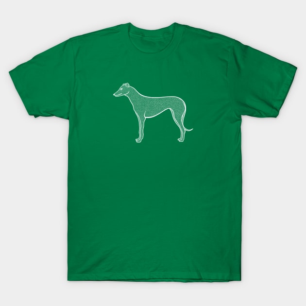 Greyhound Dog - greyhound lovers hand drawn dog design T-Shirt by Green Paladin